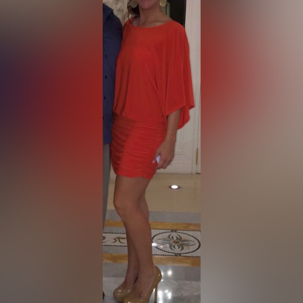 Orange Scrunch Dress